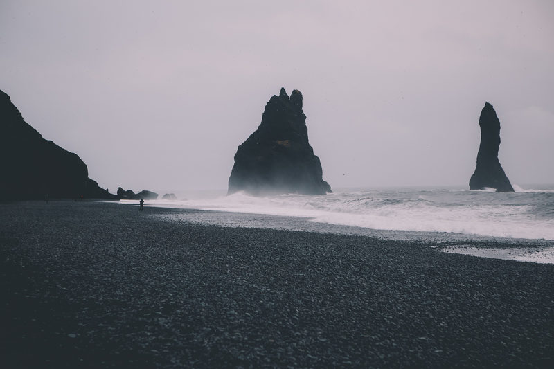Black sand and the two stacks. I went back three mornings running for this light.