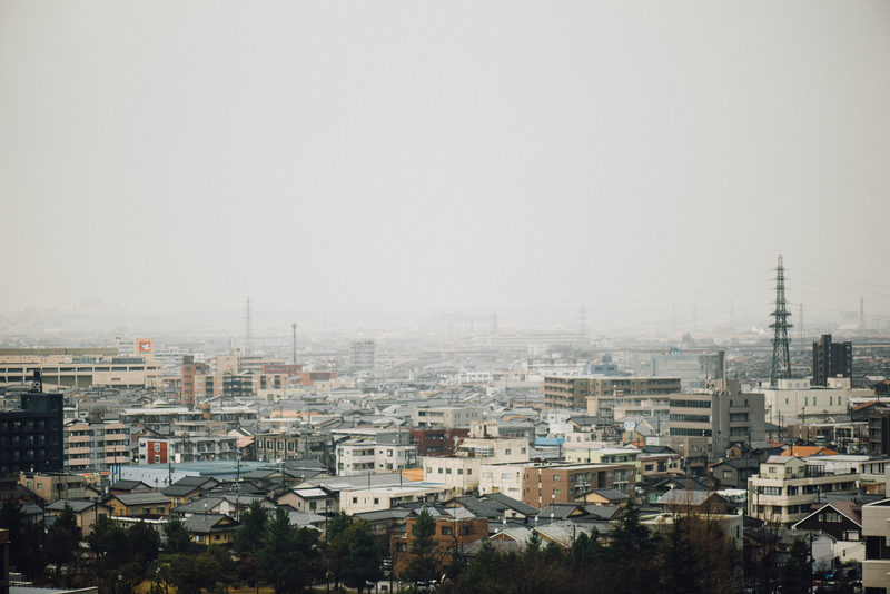 The town from a hotel window, the morning I left.